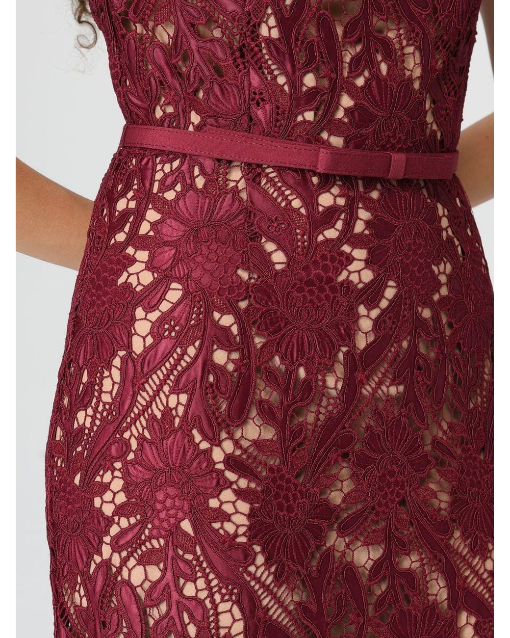 Self-Portrait Red Lace Long Dress