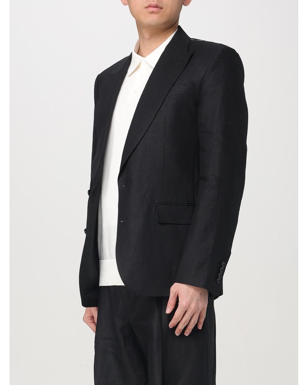 Dolce & Gabbana Blue Tailored Notch Lapel Suit Jacket for men