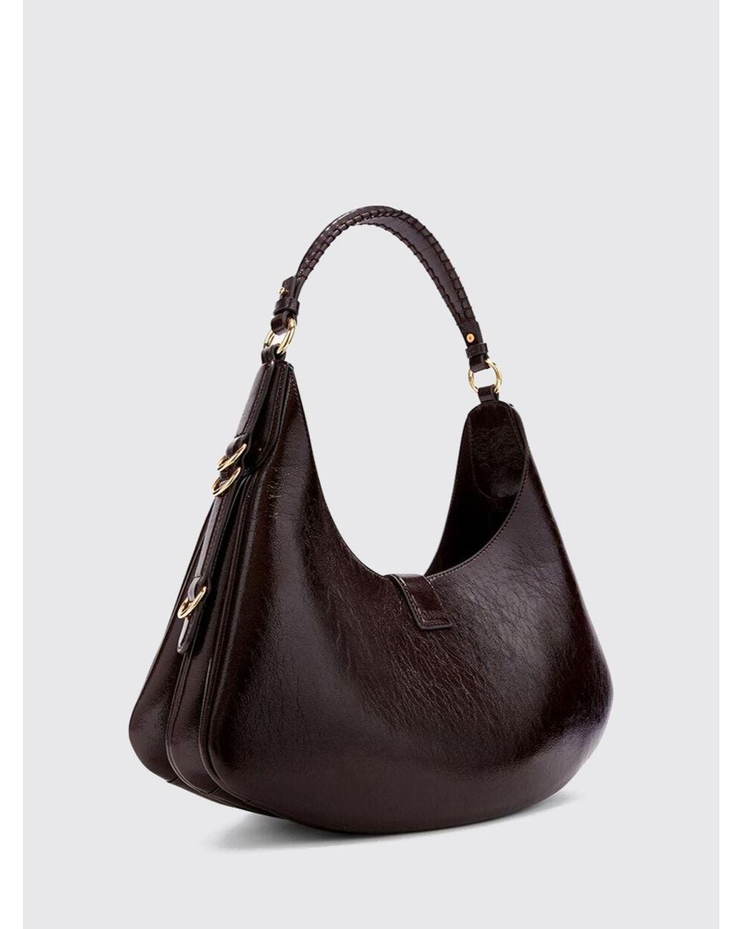 Ganni Black Kat Bio-Based Polyurethane Hobo Bag With Butterfly Logo