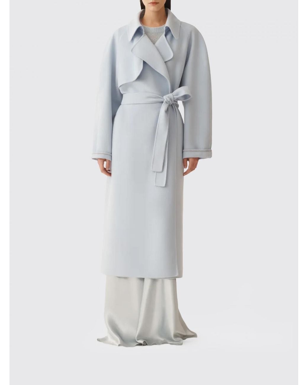 Fabiana Filippi Gray Virgin Wool Coat