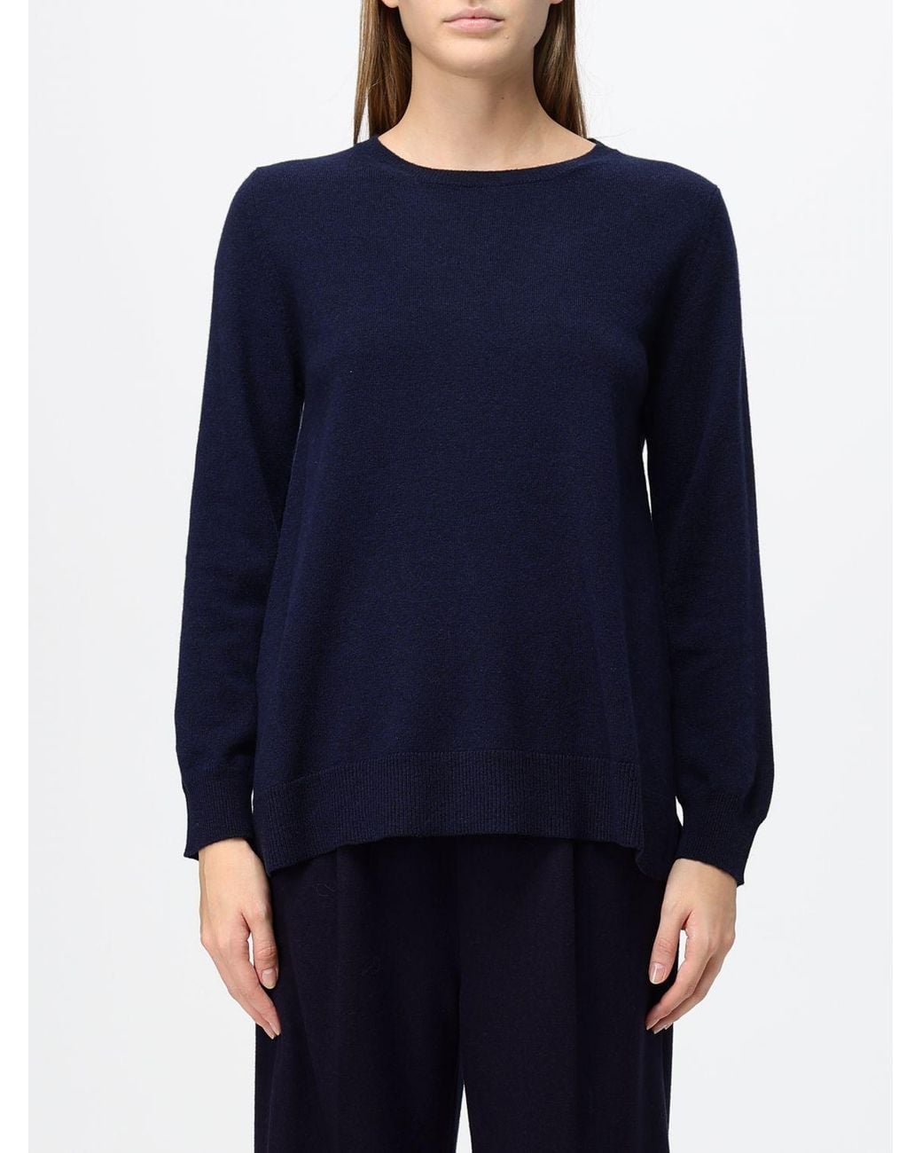Kangra Blue Slim Fit Pure Wool Crewneck Jumper