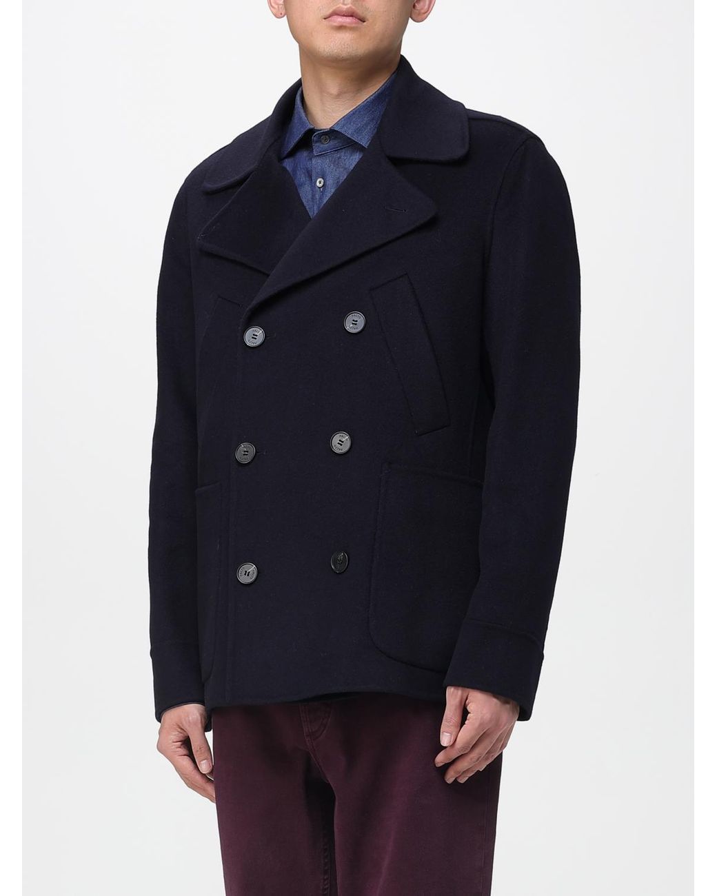 Paltò Blue Palt&Ograve Coat for men
