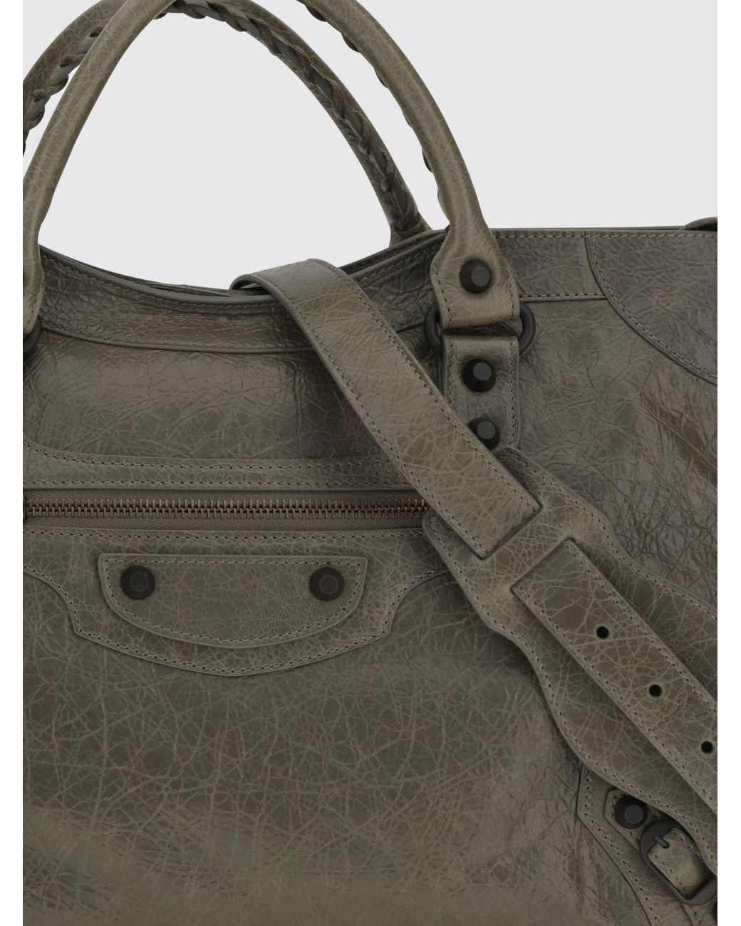 Balenciaga Multicolor Le City Medium Arena Lambskin Handbag With Studs And Mirror