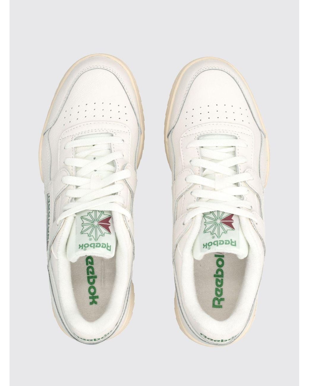 Reebok White Workout Plus Ripple Smooth Leather Sneakers With Ripple Sole for men