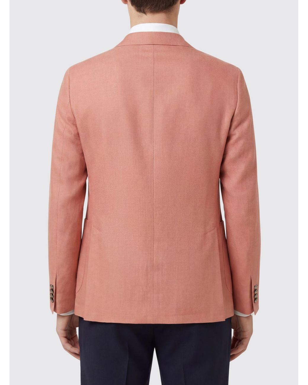 Tagliatore Pink Single Breasted Virgin Wool Blend Blazer for men