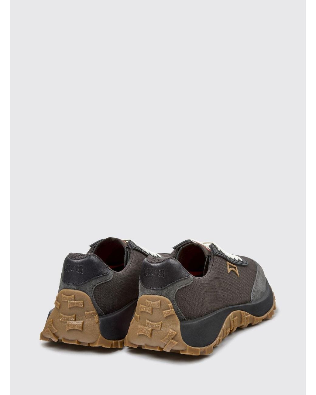 Camper White Drift Trail Leather And Nubuck Sneakers With Vibram Sole for men