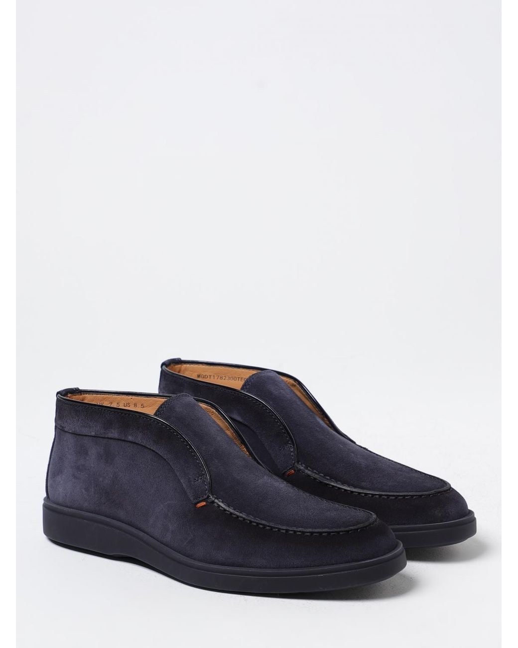 Santoni Blue Desert Boots for men