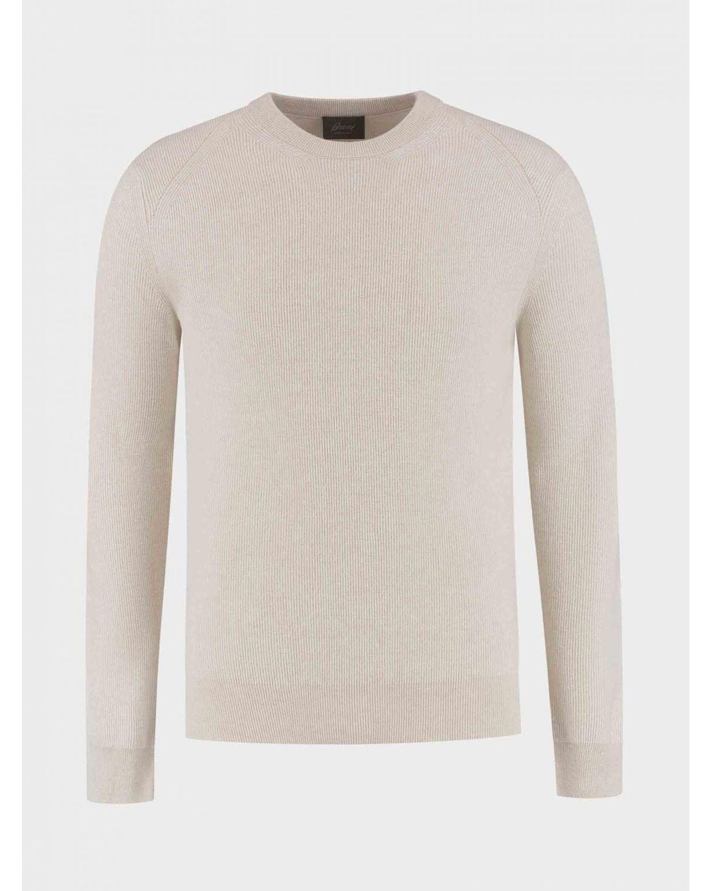 Brioni White Crewneck Jumper for men