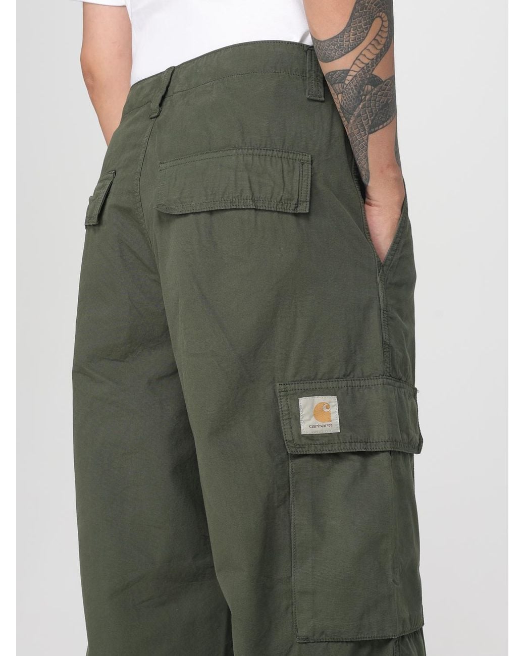 Carhartt Green Relaxed Fit Cargo Pants for men
