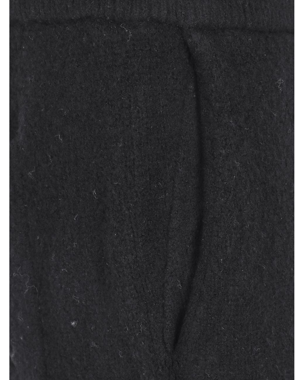Represent Black Wide-Leg Wool-Blend Knit Joggers With Drawstring for men
