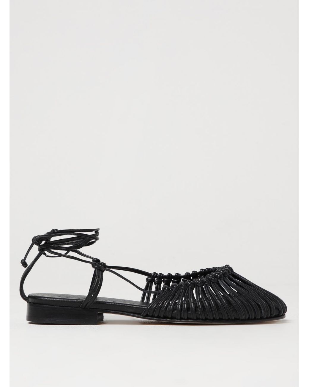 Hereu White Mantera Leather Ballerinas