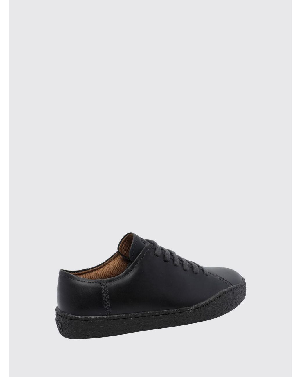 Camper Black Peu Smooth Calf Leather Low-Top Sneakers With Ortholite Insole for men