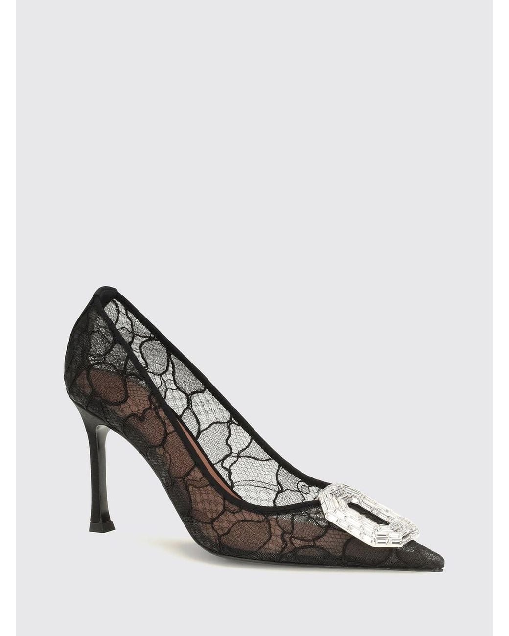 AMINA MUADDI Black Heeled Sandal