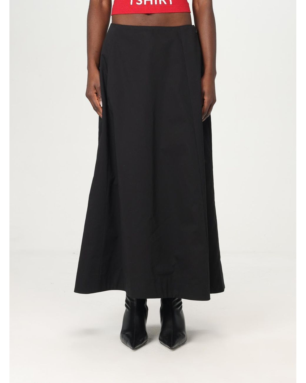 Balenciaga Black Aline Maxi Skirt