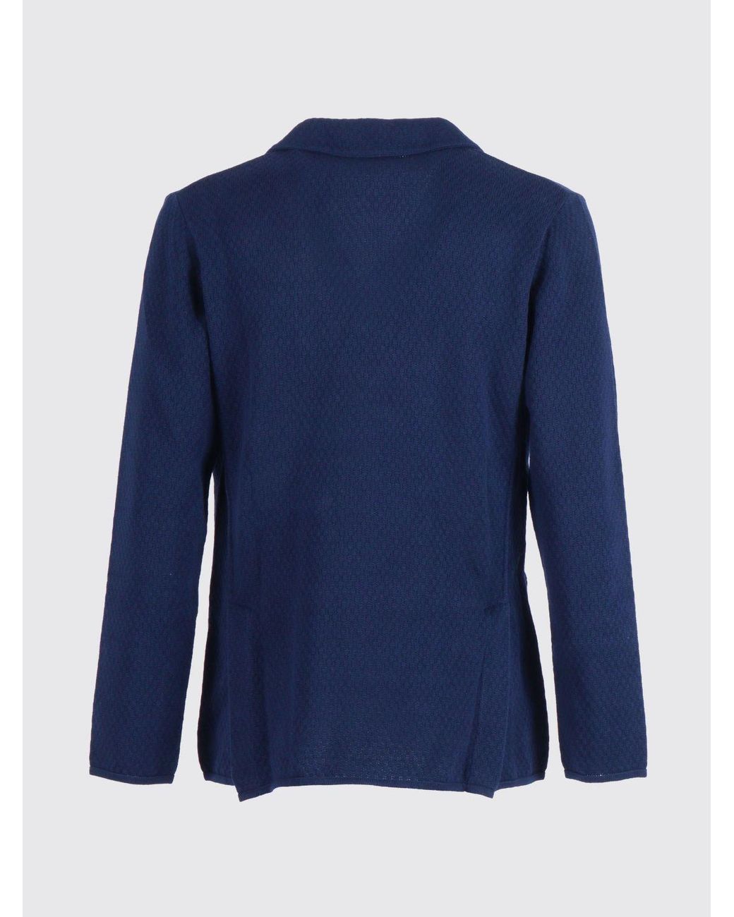 Lardini Blue Cotton Double-Breasted Blazer for men