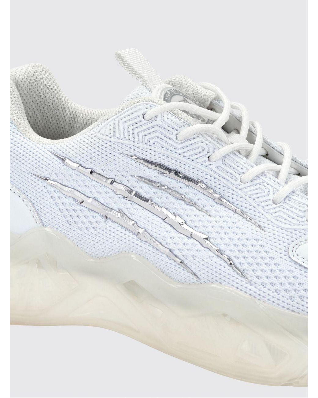 Philipp Plein White Lace-Up Low-Top Sneakers for men