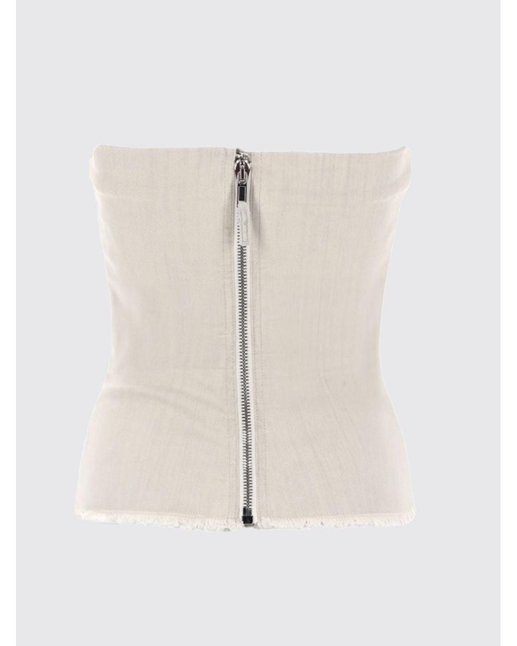 Rick Owens White Bustier Top