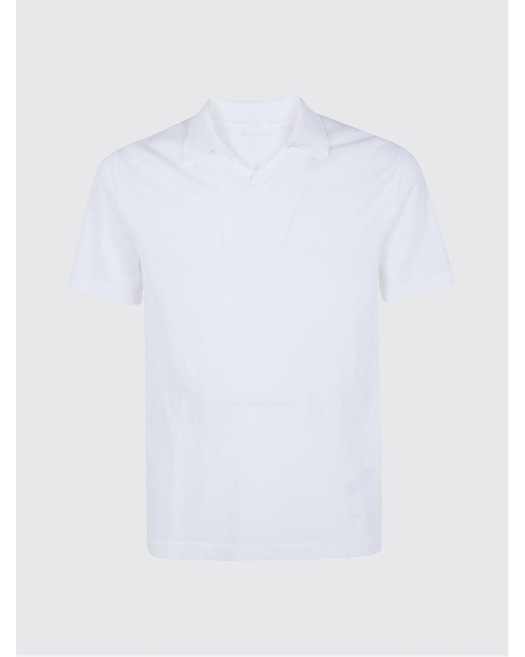 Dondup White Cotton Knit Polo Shirt for men