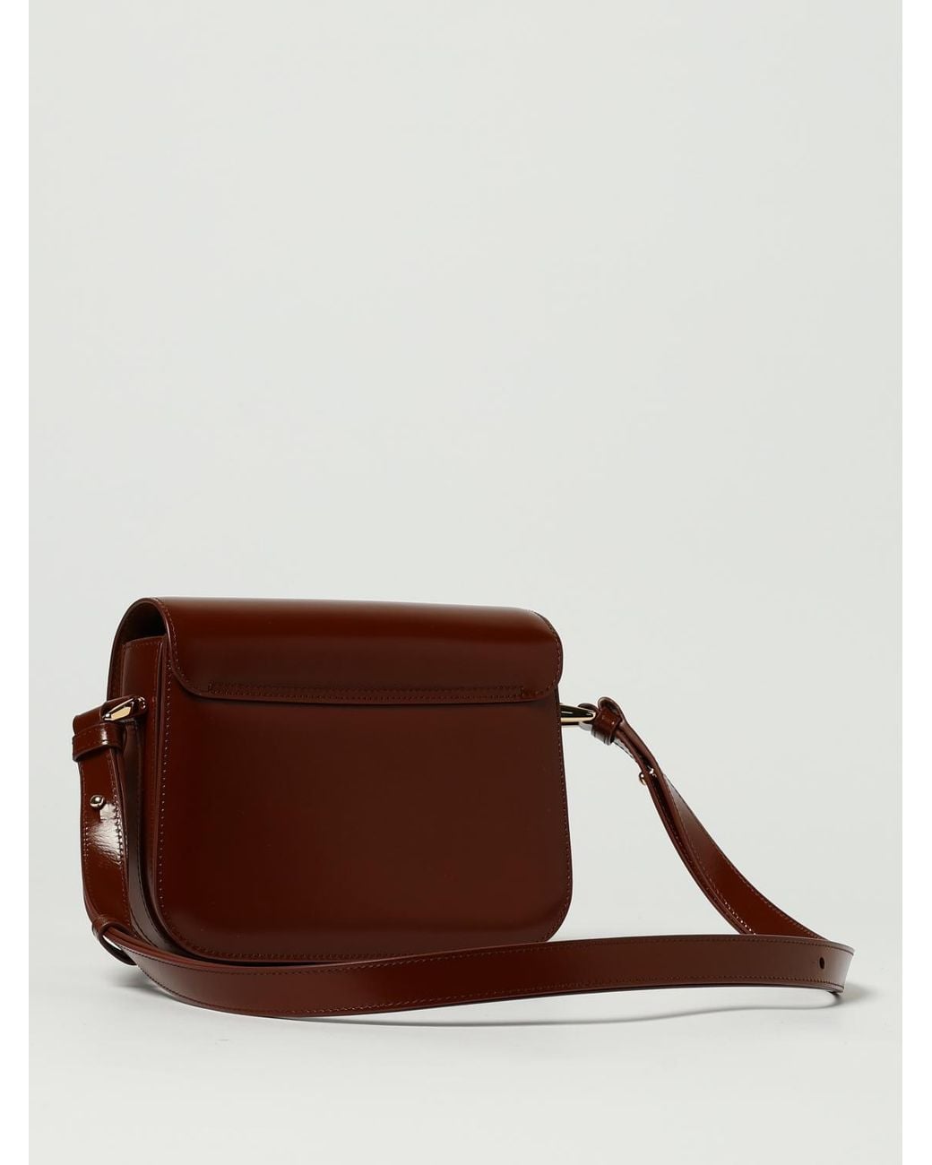 A.P.C. Brown Grace Mini Leather Bag