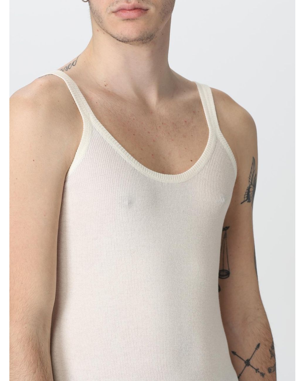 Bottega Veneta White Tank Top for men