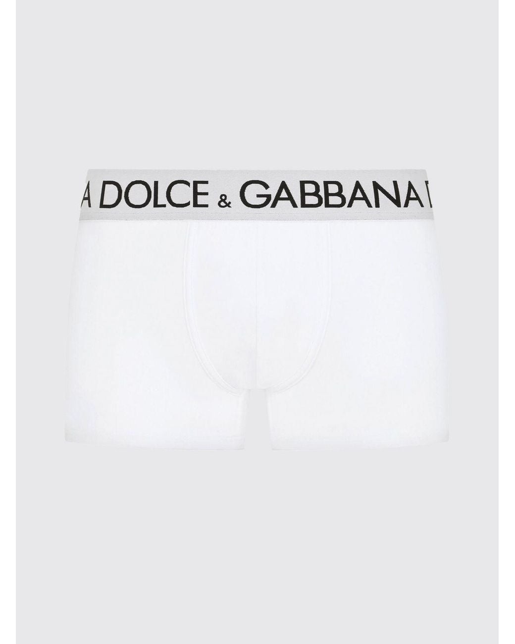 Dolce & Gabbana White Dolce &Amp Gabbana Stretch Cotton Boxers With Logo for men