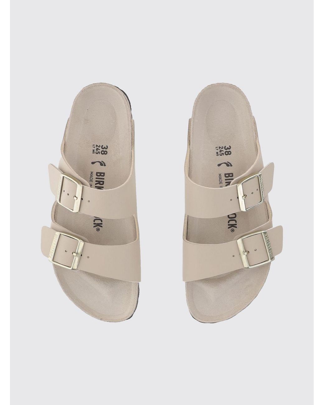 Birkenstock White Arizona Birko-Flor Sandals