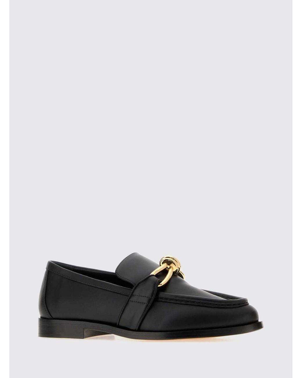 Bottega Veneta White Astaire Calfskin Penny Loafers With Knot Charm