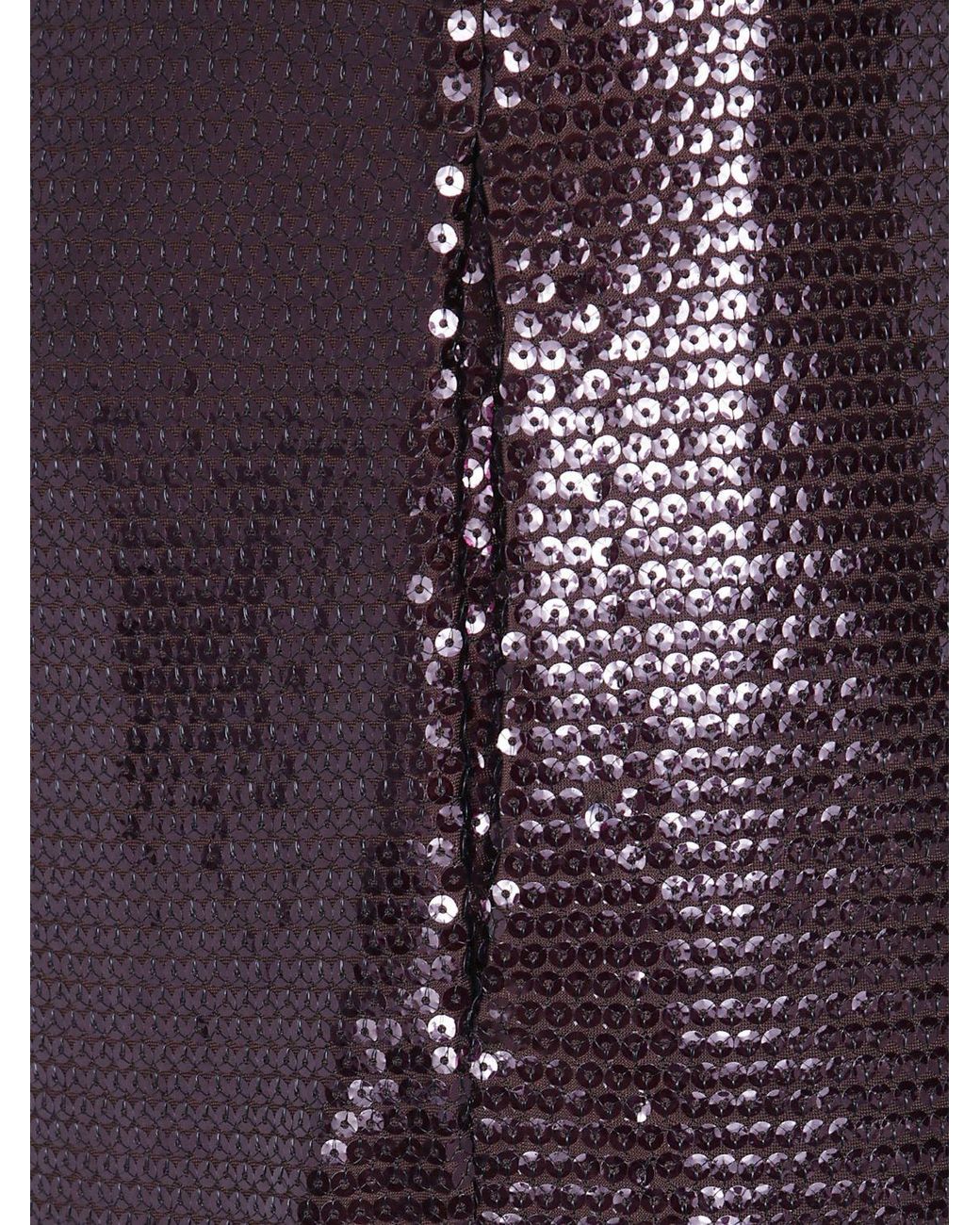 Alberta Ferretti Purple High-Waisted Palazzo Trousers With Rhinestone Details