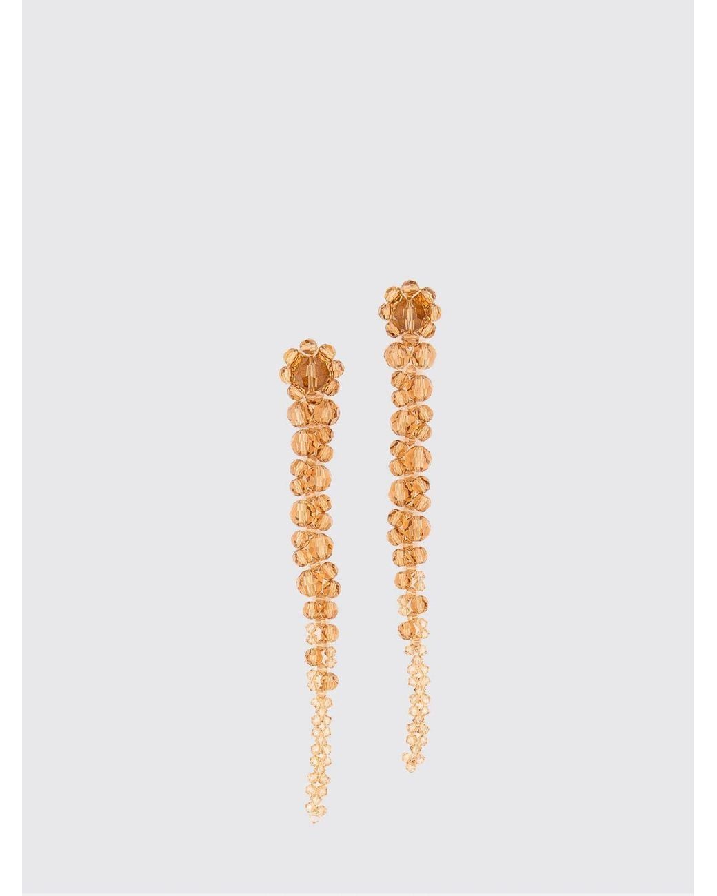 Simone Rocha White Beaded Dangle Earrings
