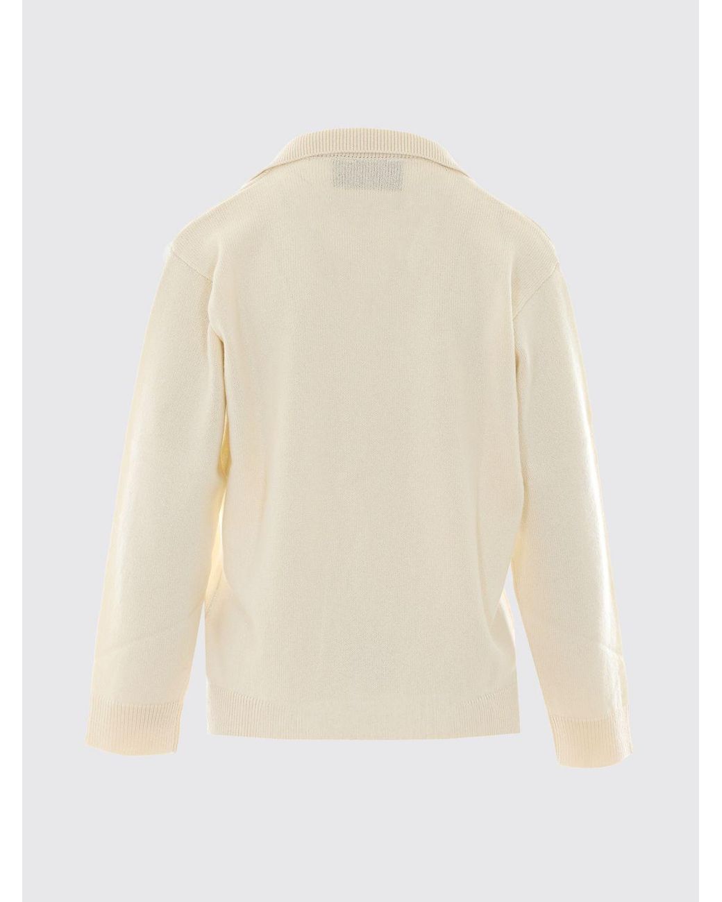 Valentino White Long-Sleeved Knitted Polo