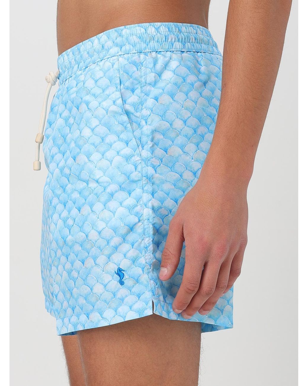Kampos Blue Patterned Swimsuit for men