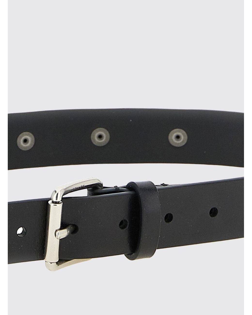 Lemaire White Classic Smooth Calfskin Leather Belt for men