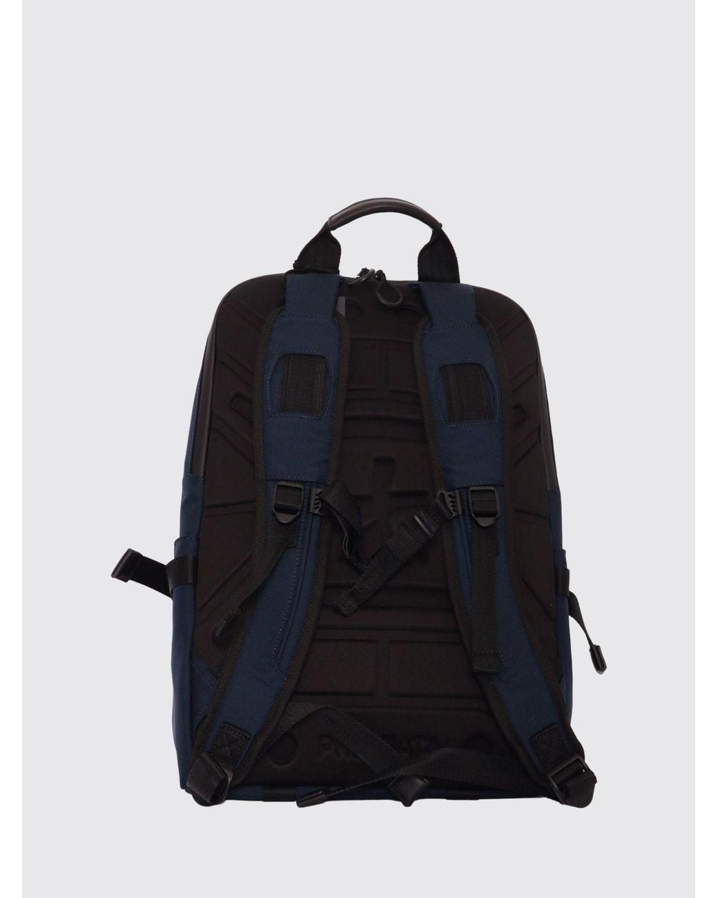 Premiata Blue Ventura Nylon Backpack With Leather Inserts And Laptop Pocket for men