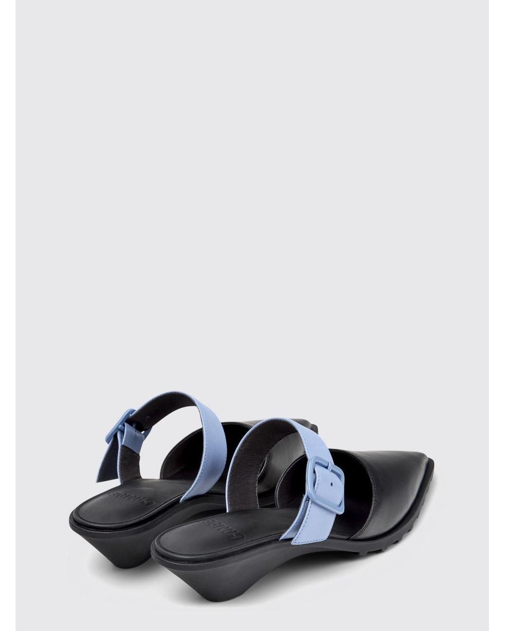 Camper White Anita Leather Mules