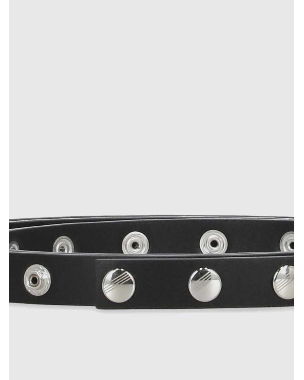 The Attico White Studded Smooth Calfskin Leather Belt