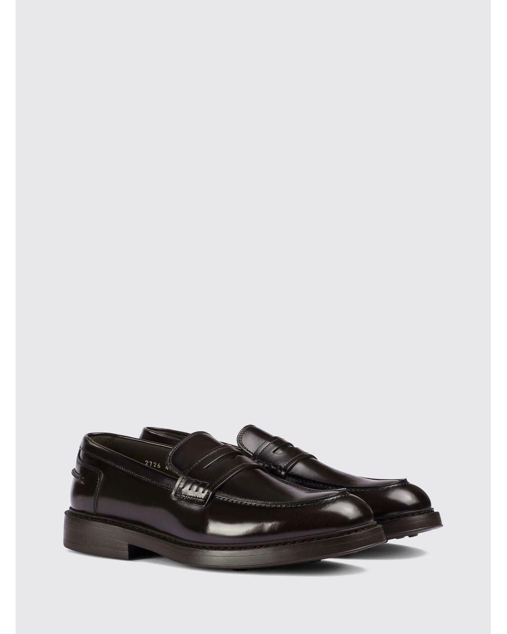 Doucal's White College-Style Penny Loafers for men