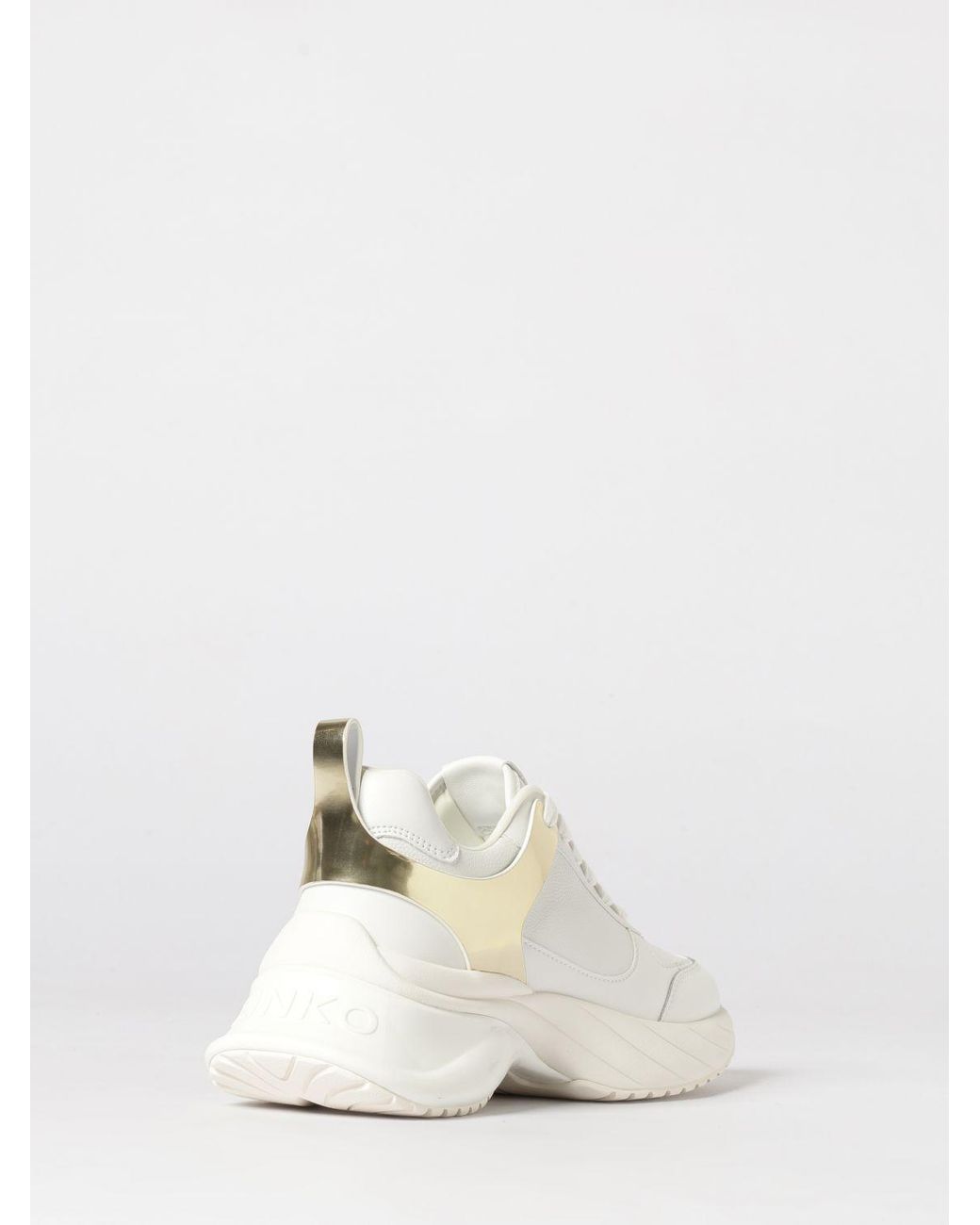 Pinko White Ariel Leather Sneakers
