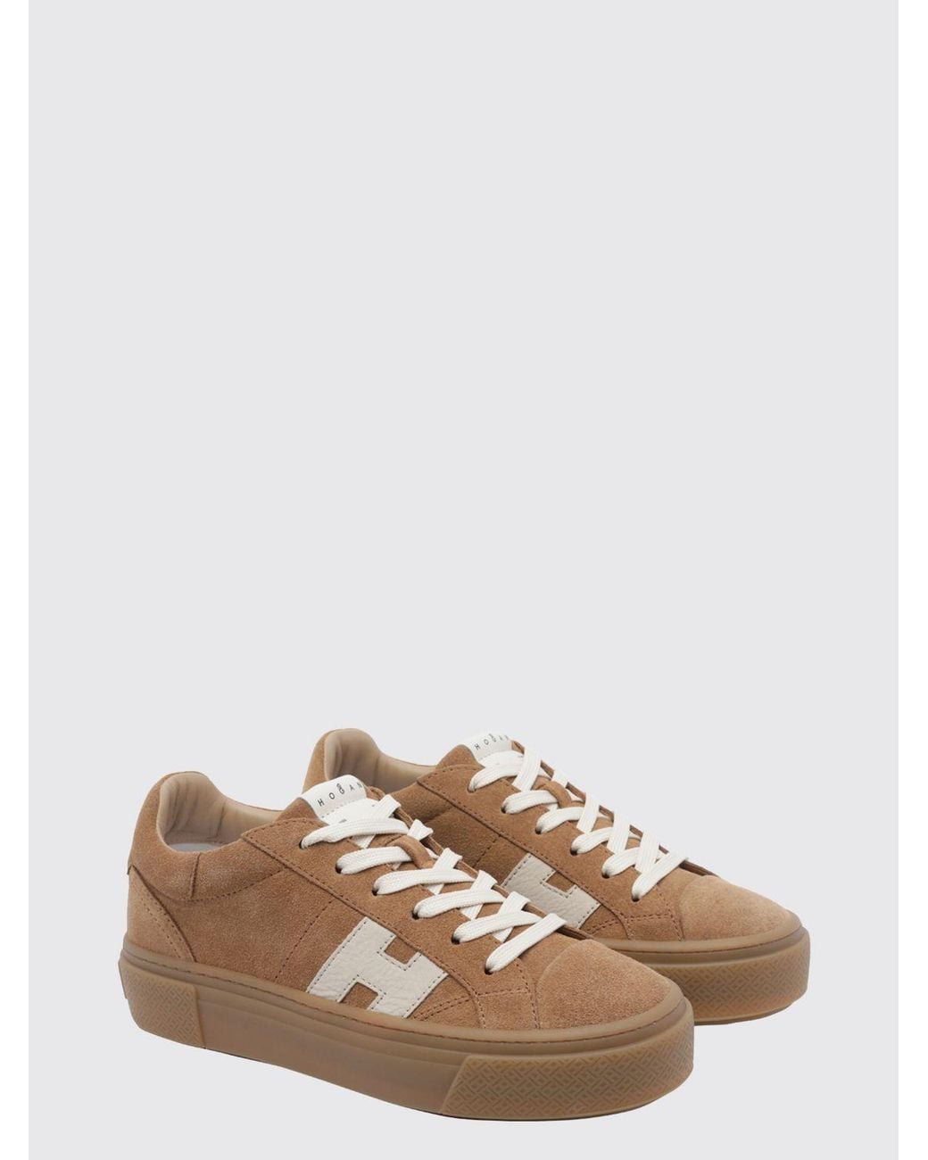 Hogan Brown Crosswind Suede Leather Platform Sneakers