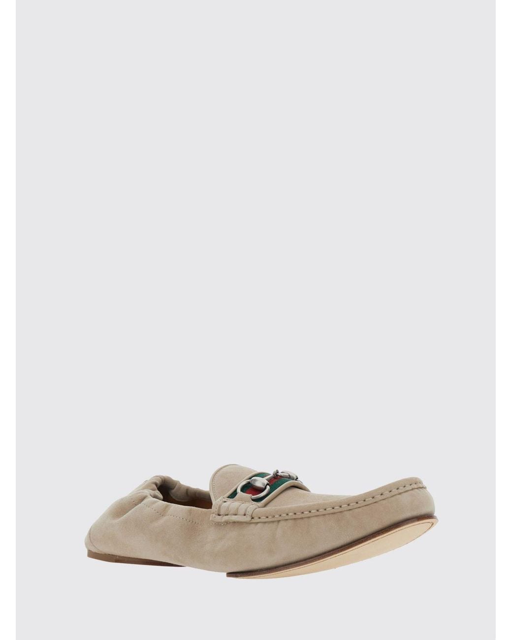 Gucci White Horsebit 1953 Suede Loafers for men