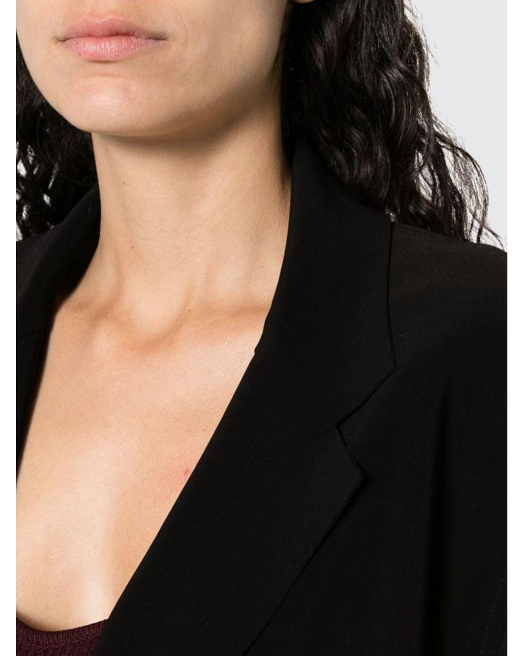 Norma Kamali Black Single-Breasted Relaxed Fit Blazer With Lapels And Concealed Closure
