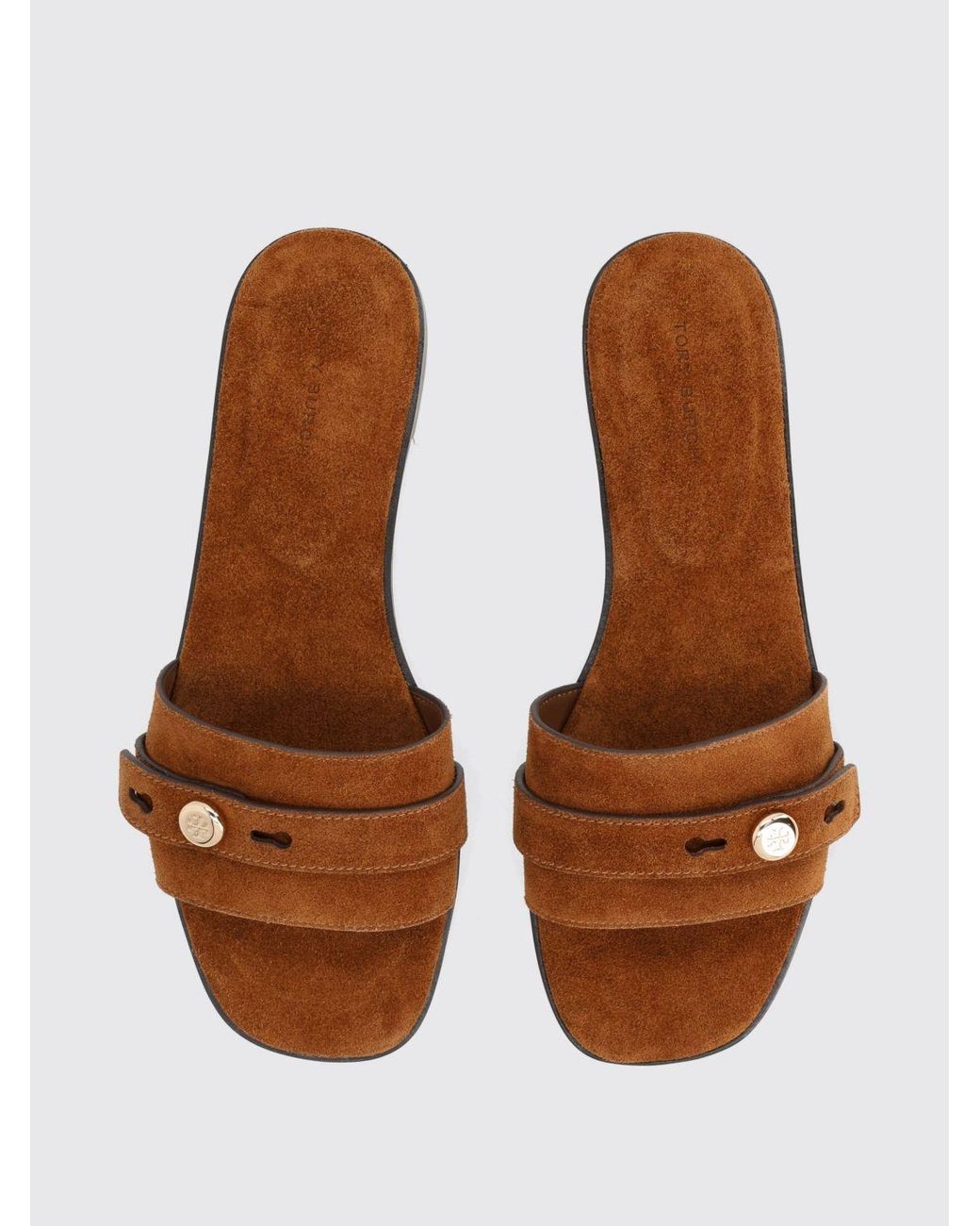 Tory Burch Brown Romy Suede Sandals