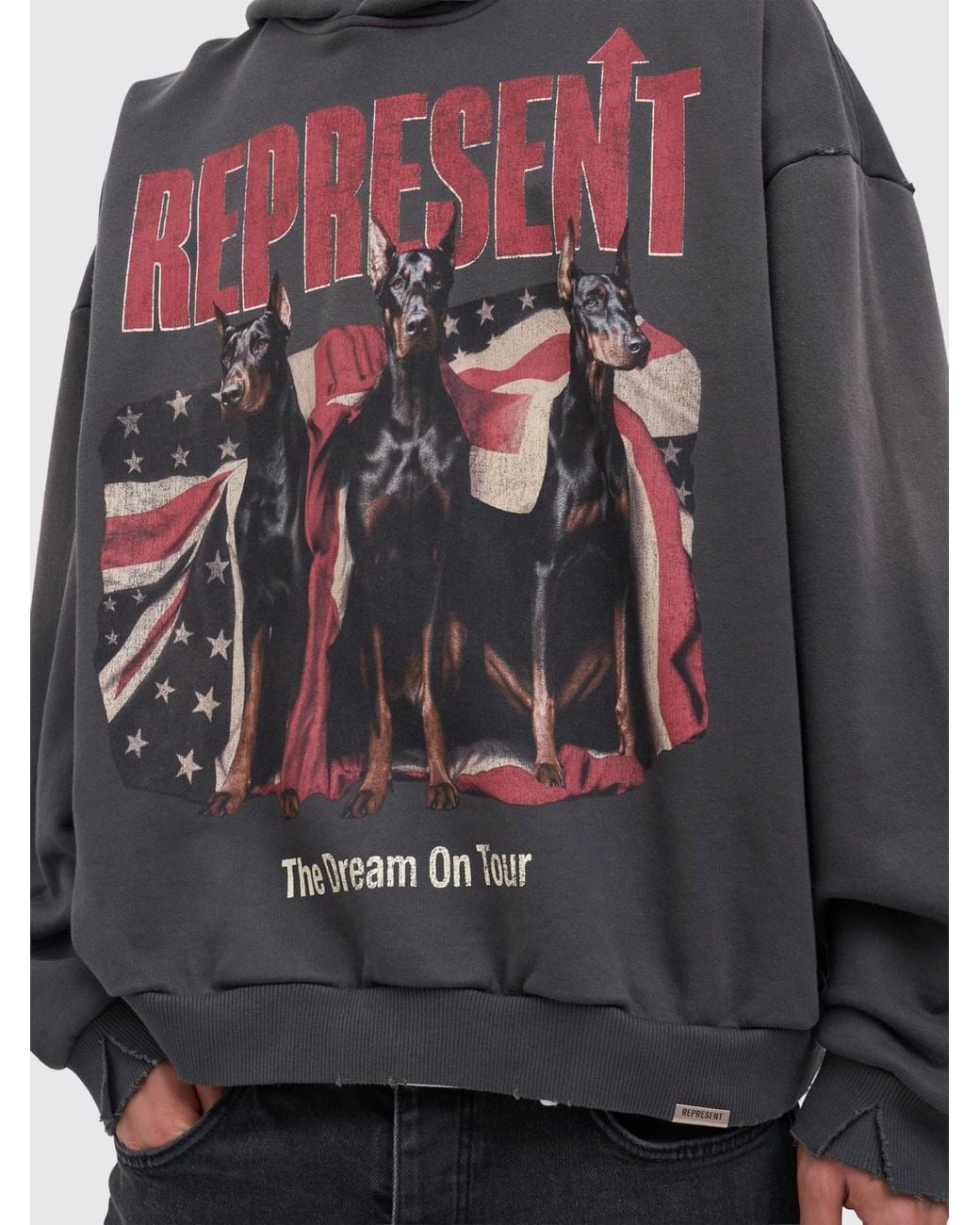 Represent Gray Dream On Tour Hoodie for men