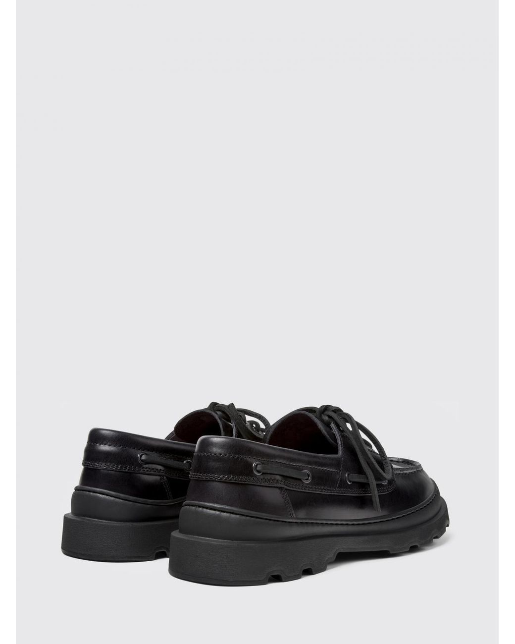 Camper White Brutus+ Leather Boat Shoes for men