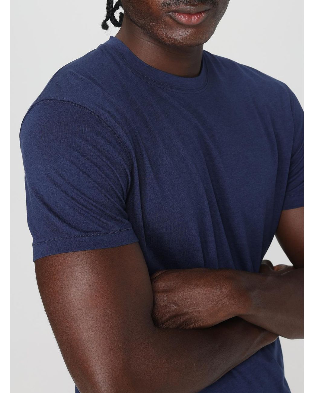 Tom Ford Blue Comfortable Short Sleeve Jersey T-Shirt With Crew Neck for men