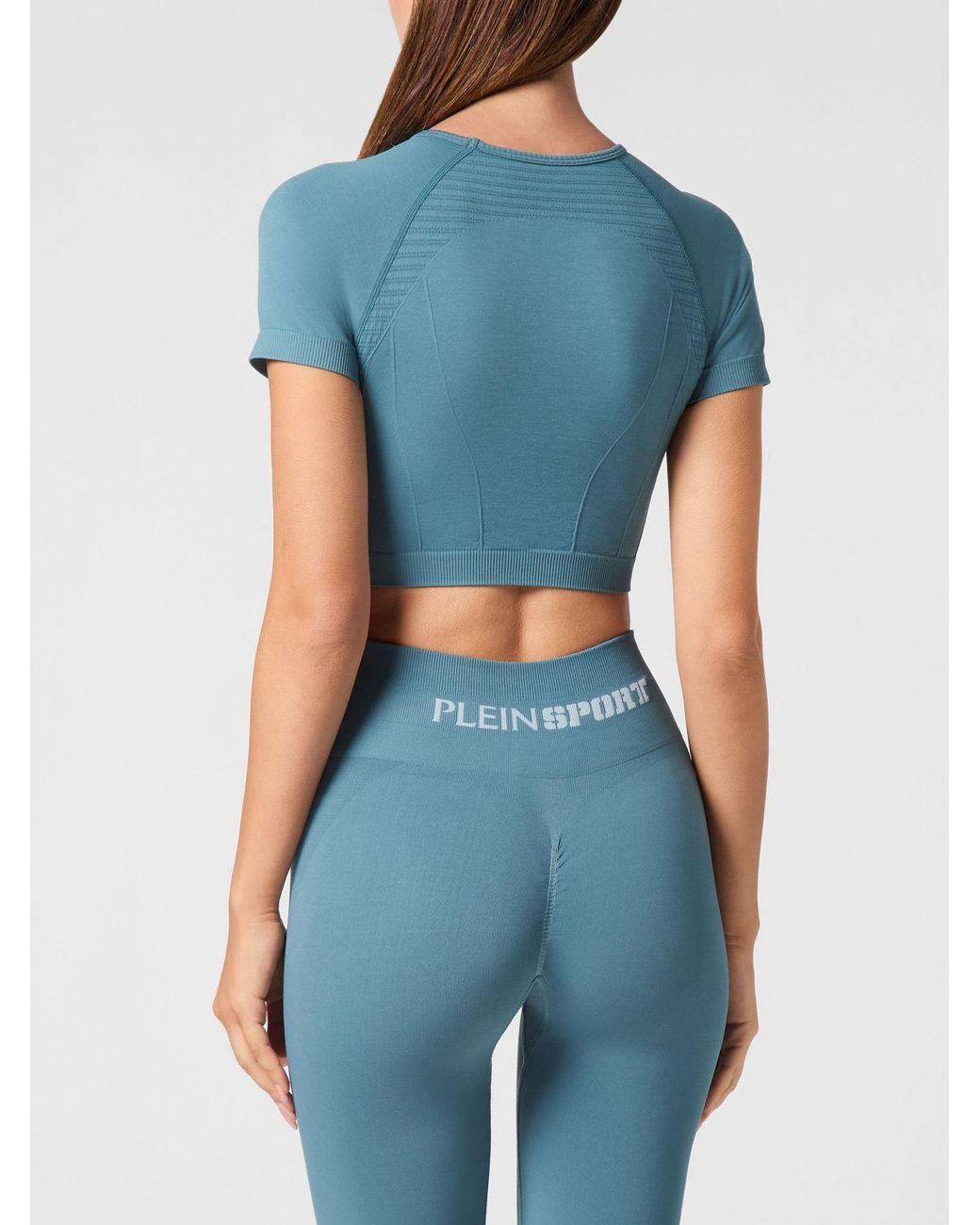 Philipp Plein Blue Crop Top
