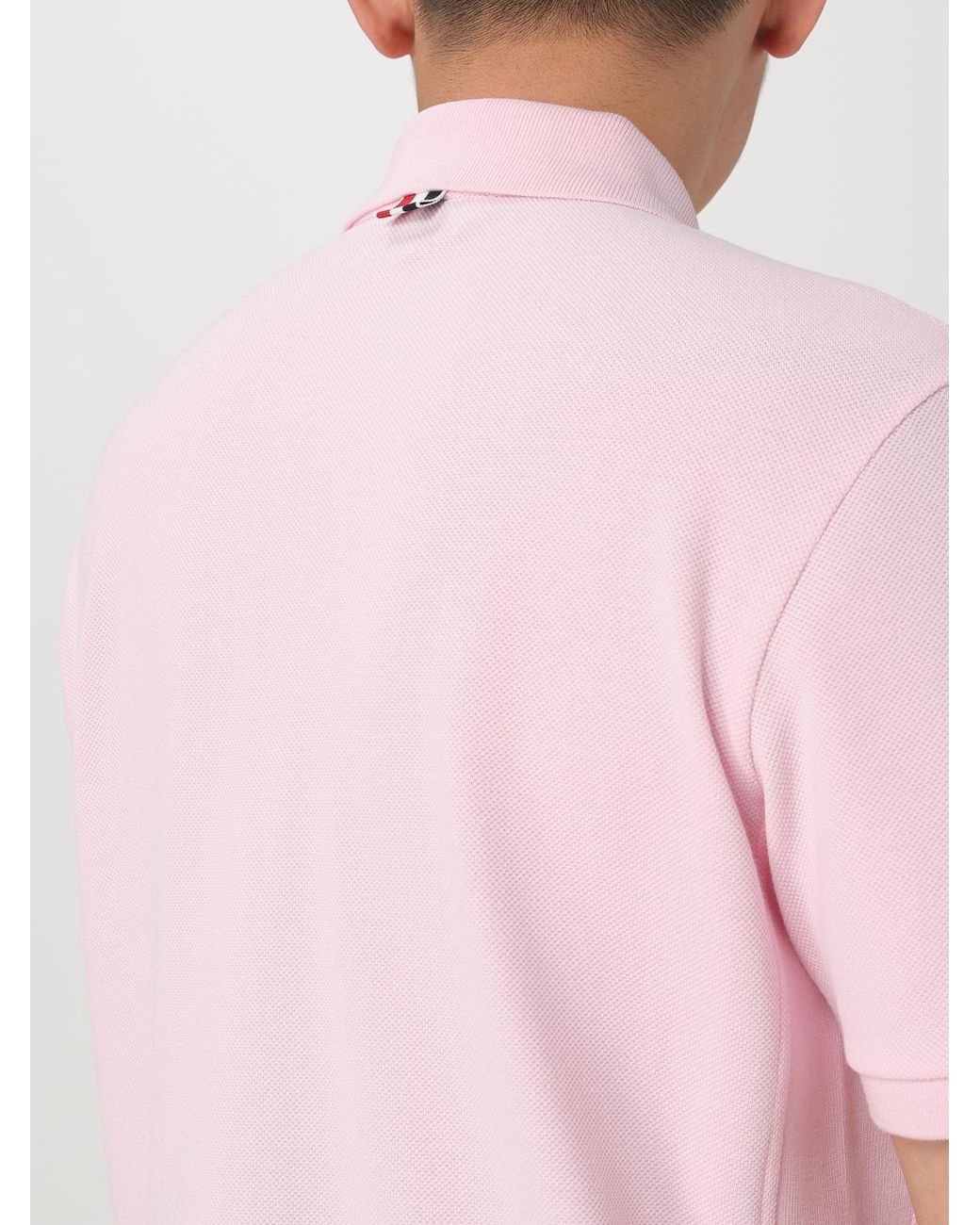 Thom Browne Pink Basic Cotton Polo Shirt for men