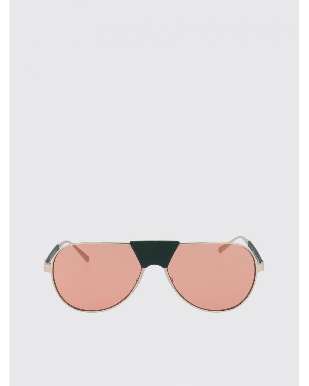 Ferragamo Pink Sf220Sl Metal And Leather Sunglasses