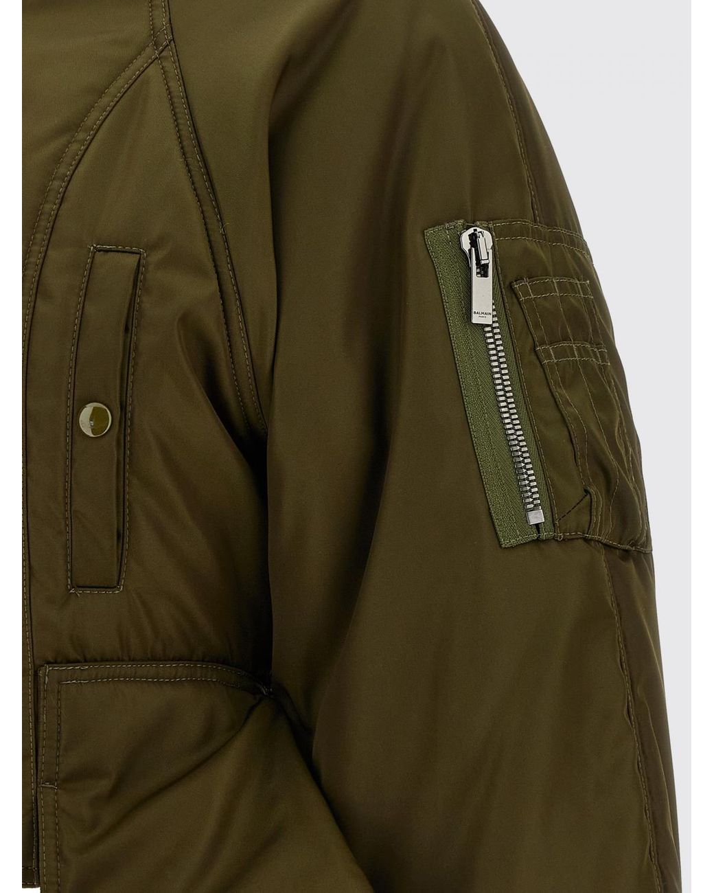Bomber Corto di Balmain in Brown