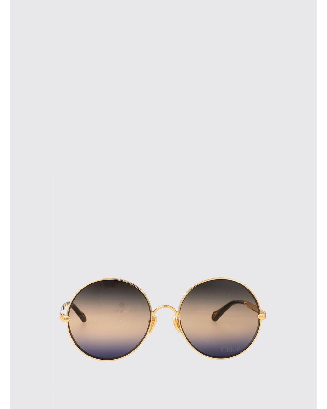 Chloé Gray ChloÉ Metal Sunglasses With Rounded Frame And Metal Bridge