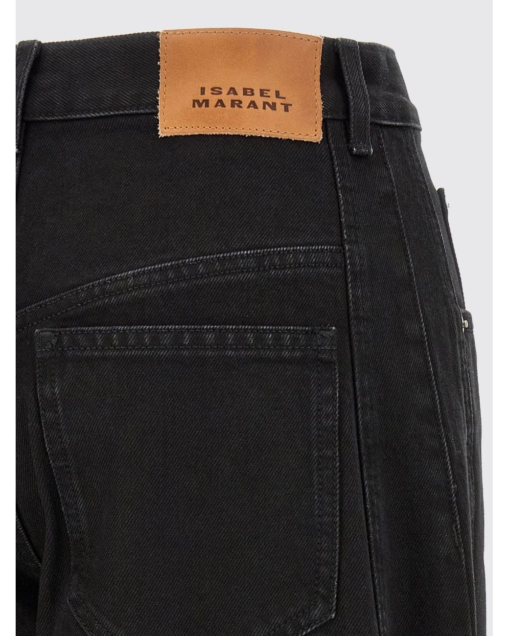 Isabel Marant Blue Oriane High-Waisted Baggy Jeans